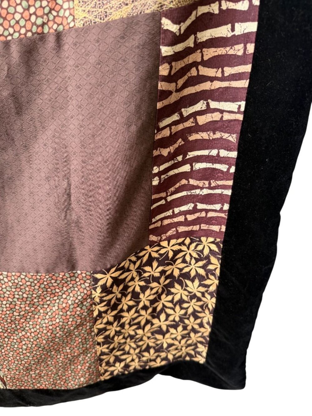 Artisan Kimono Quilt Silk Patchwork Throw T Camey Vintage Kimono Pieced Japanese - Picture 7 of 7